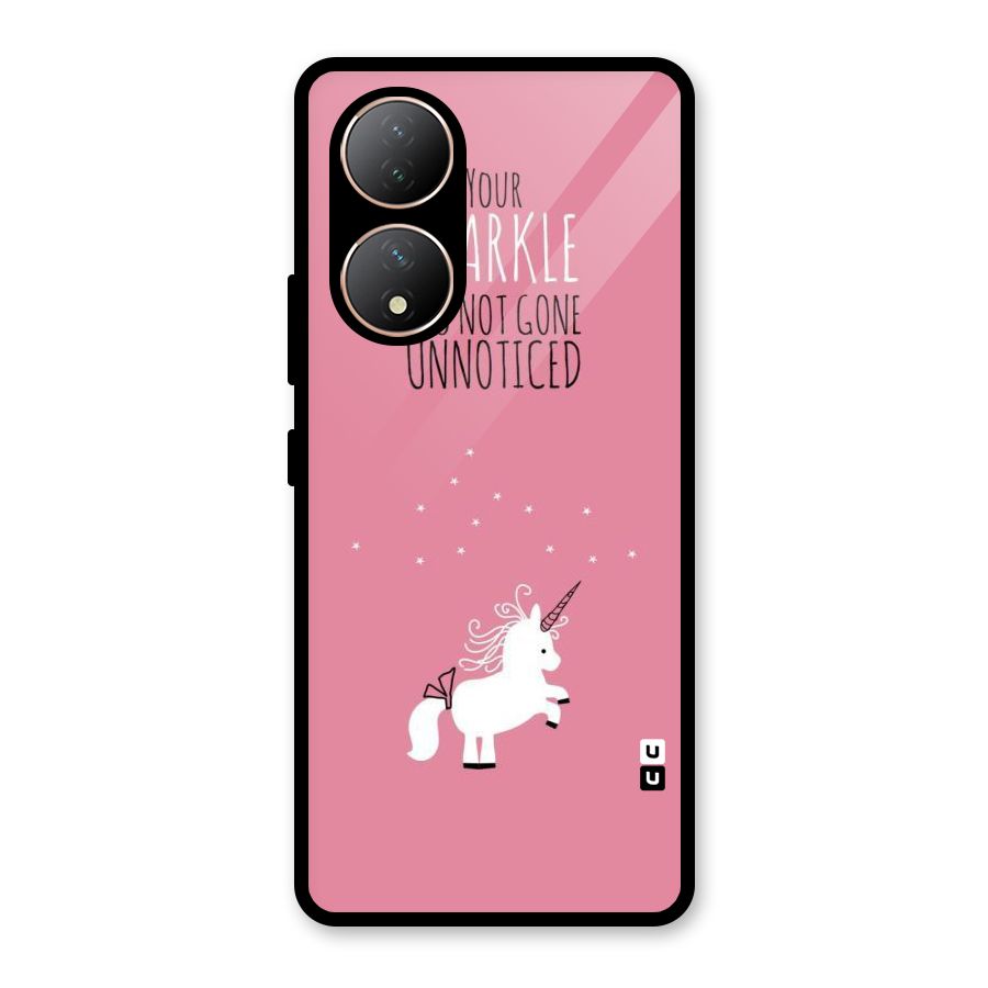 Sparkle Not Unnoticed Glass Back Case for Vivo Y100A