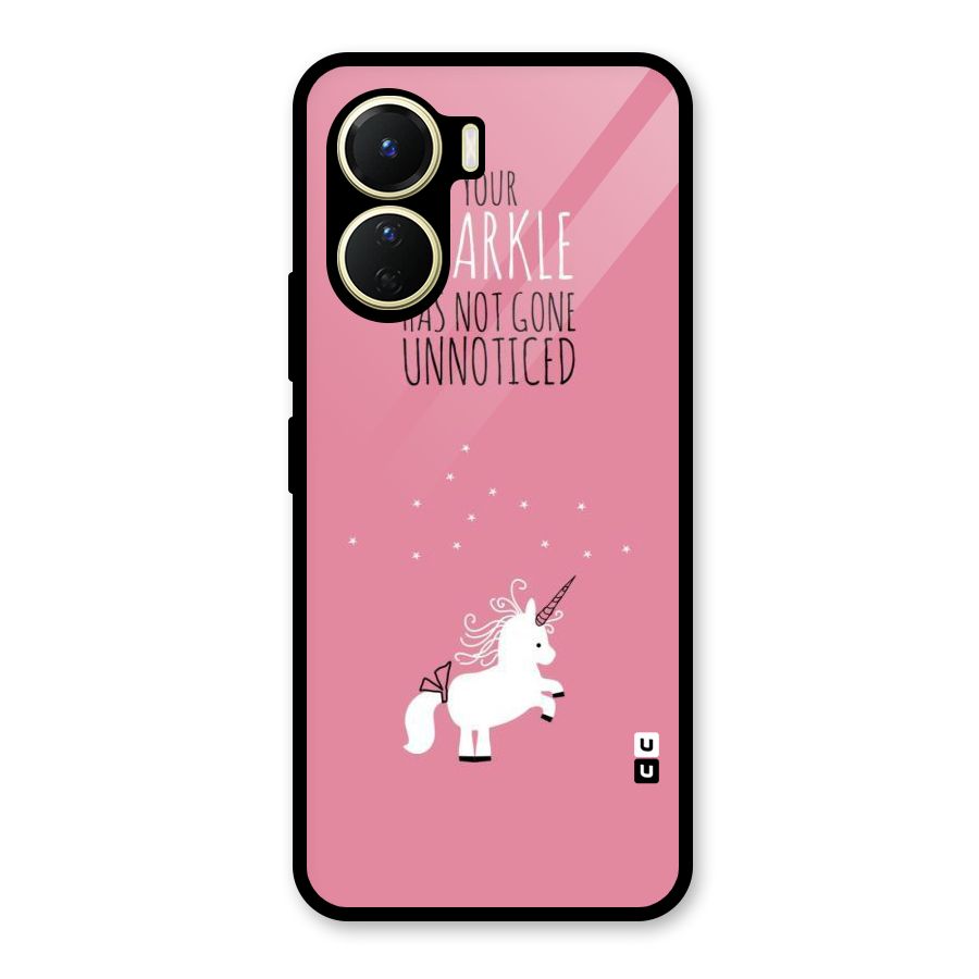 Sparkle Not Unnoticed Glass Back Case for Vivo Y16
