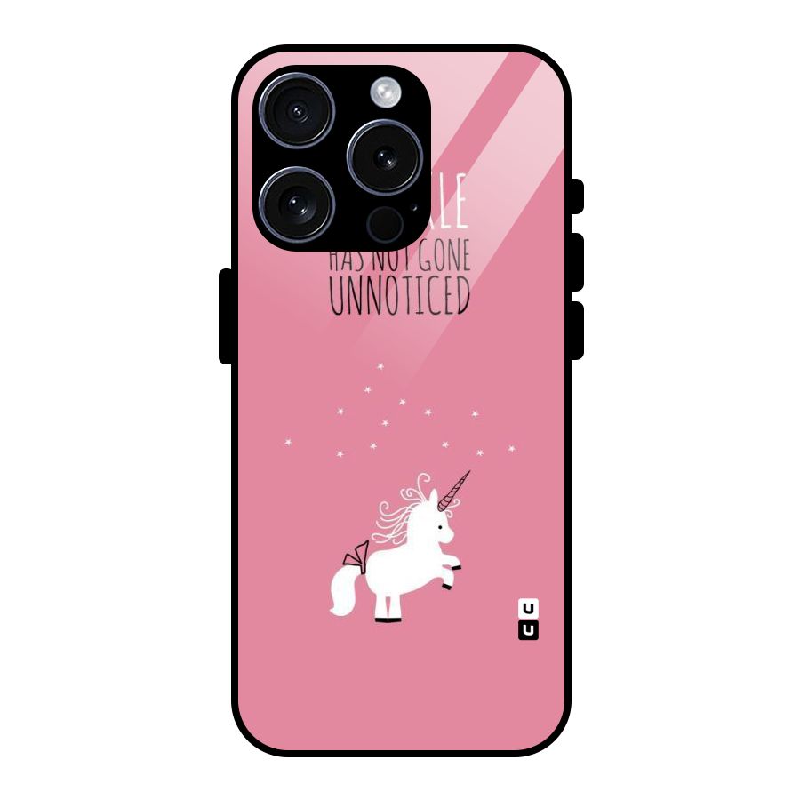 Sparkle Not Unnoticed Glass Back Case for iPhone 15 Pro