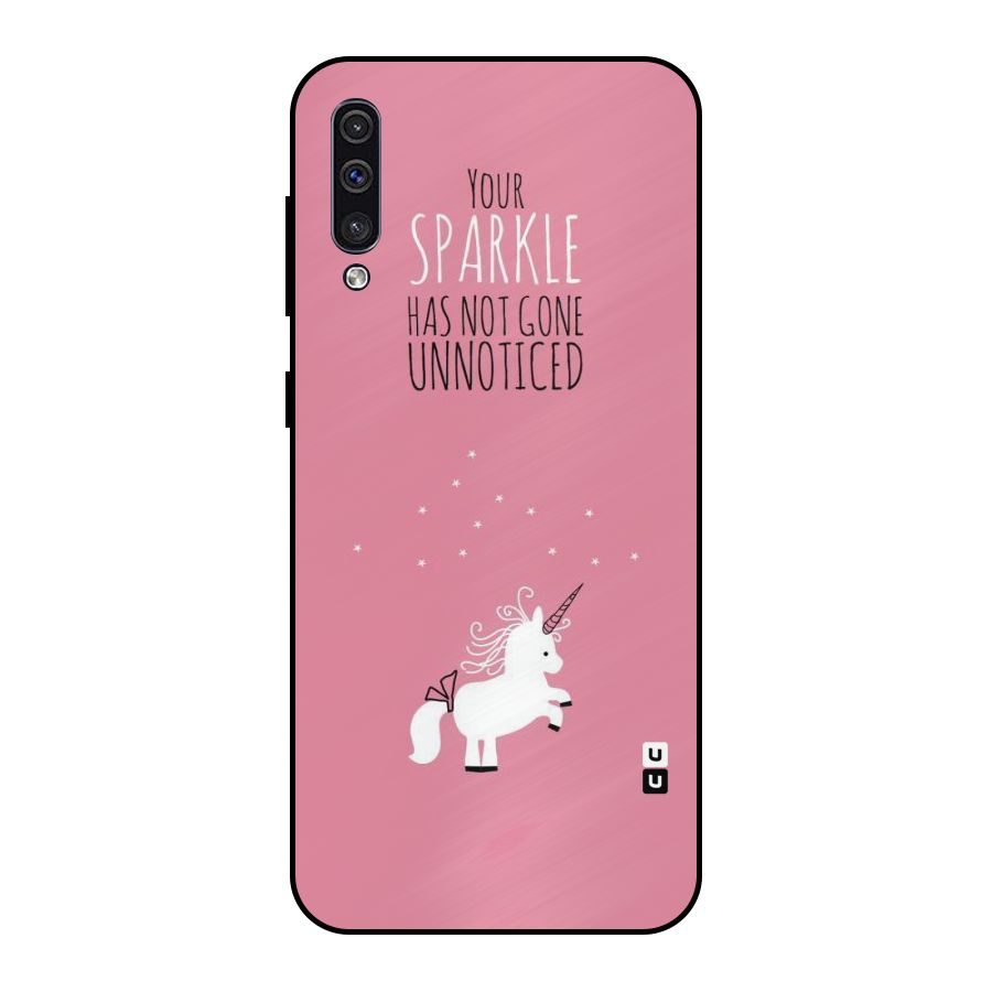 Sparkle Not Unnoticed Metal Back Case for Galaxy A50