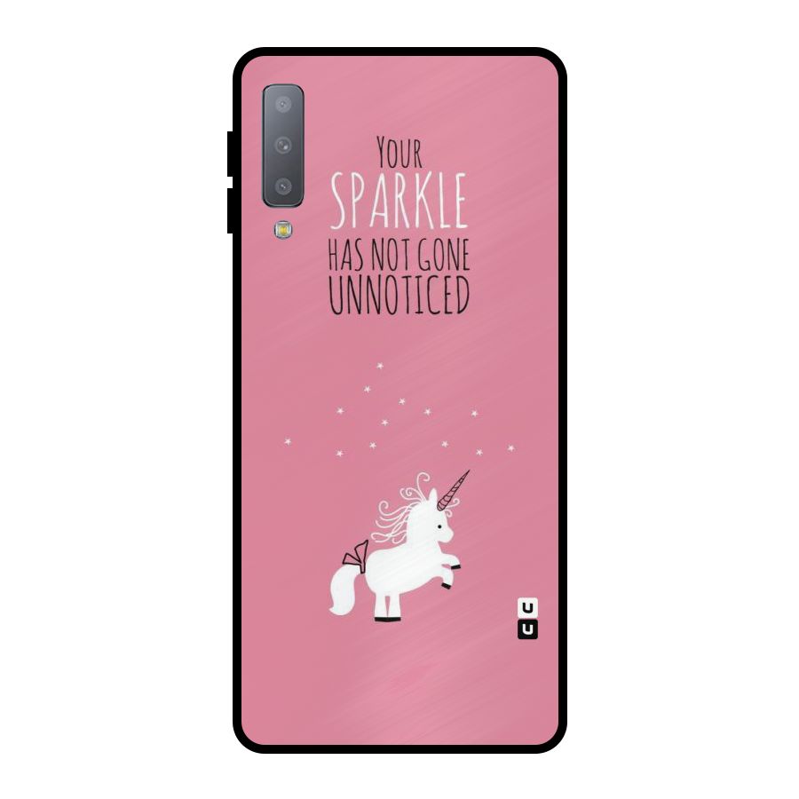 Sparkle Not Unnoticed Metal Back Case for Galaxy A7 (2018)