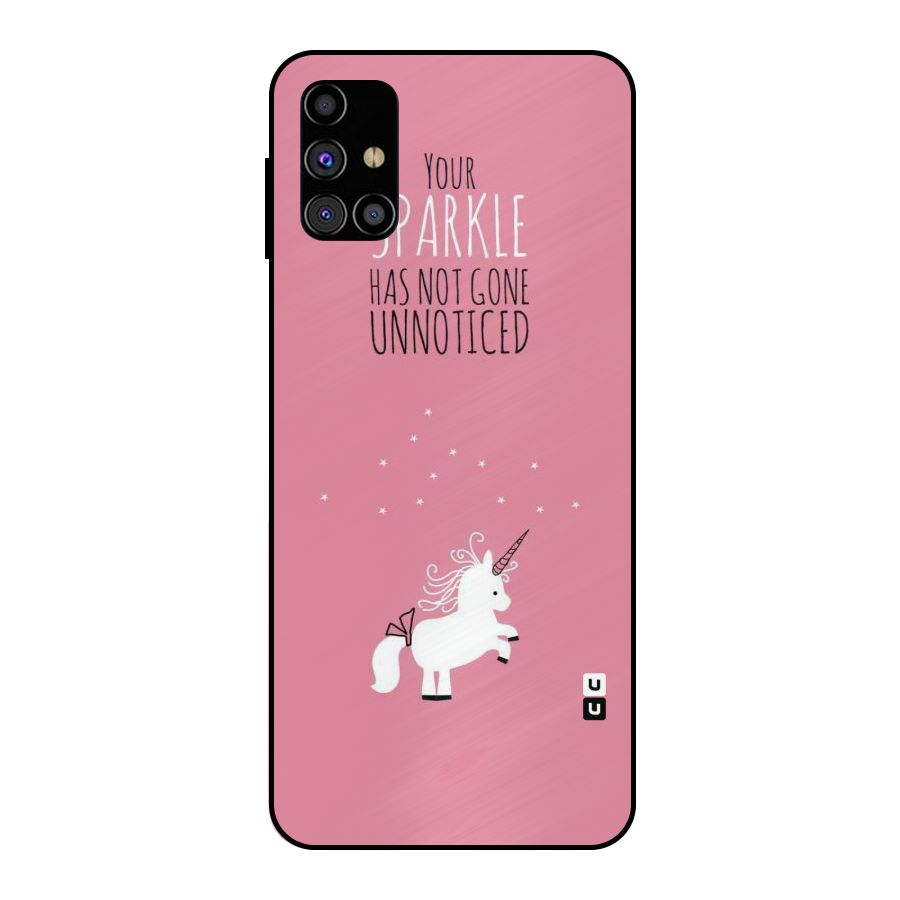 Sparkle Not Unnoticed Metal Back Case for Galaxy M31s