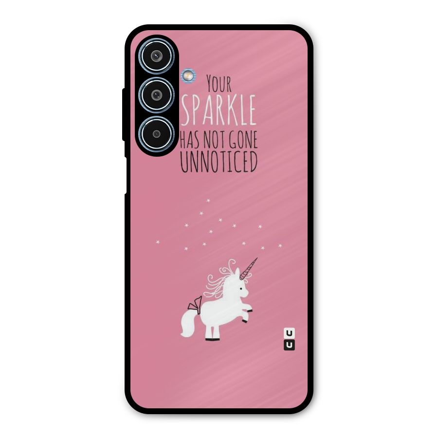 Sparkle Not Unnoticed Metal Back Case for Galaxy M35