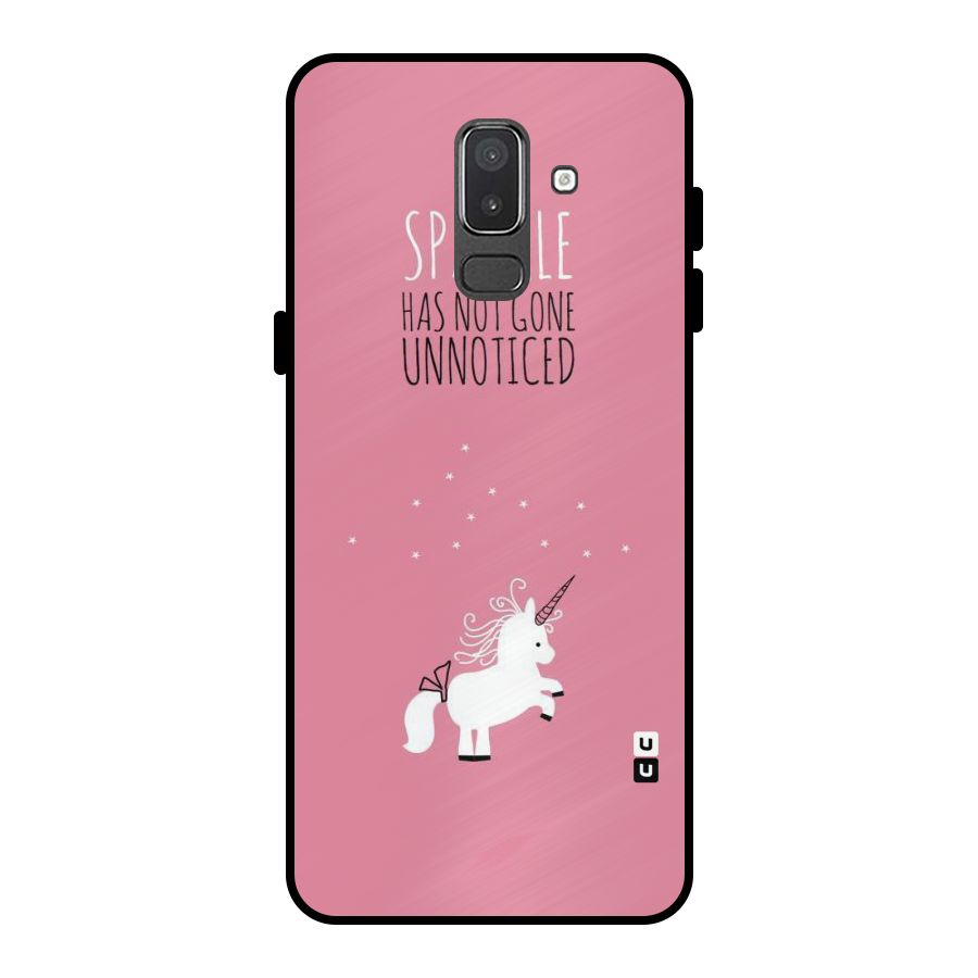 Sparkle Not Unnoticed Metal Back Case for Galaxy On8 (2018)