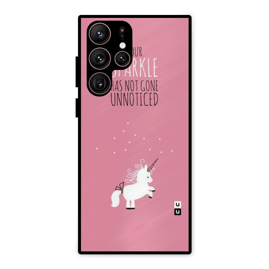 Sparkle Not Unnoticed Metal Back Case for Galaxy S22 Ultra 5G