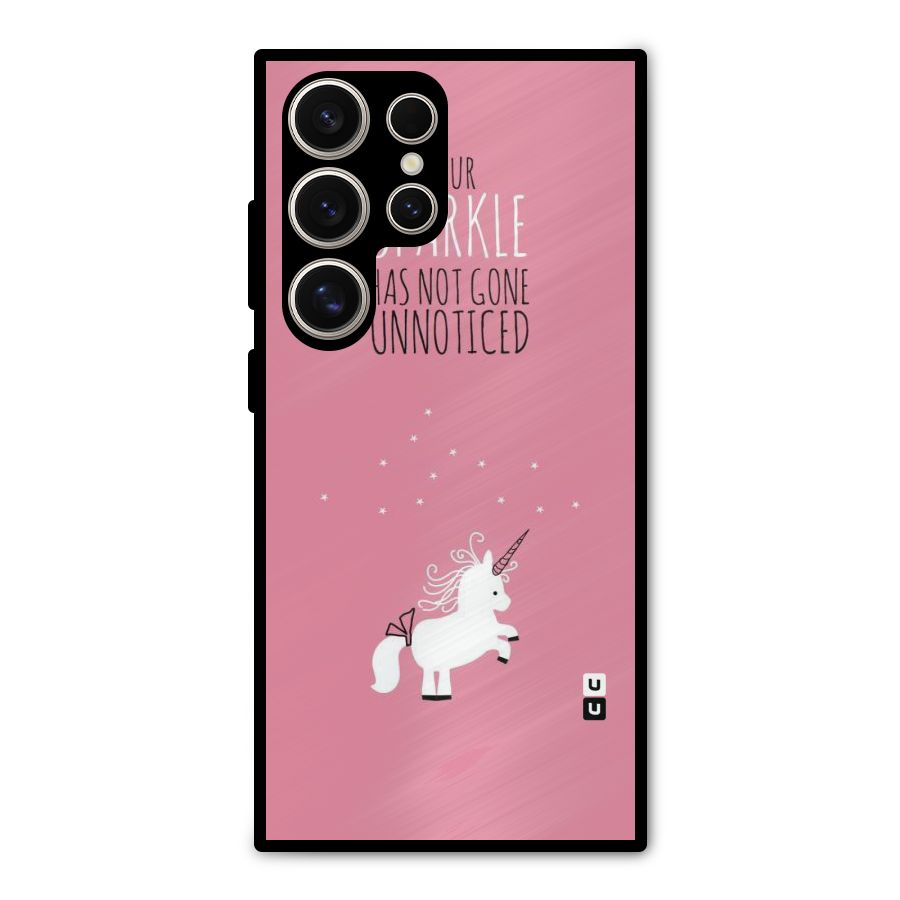 Sparkle Not Unnoticed Metal Back Case for Galaxy S24 Ultra