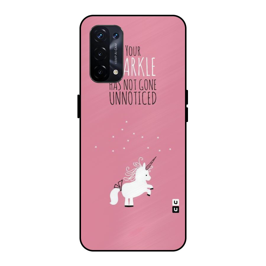 Sparkle Not Unnoticed Metal Back Case for Oppo A74 5G
