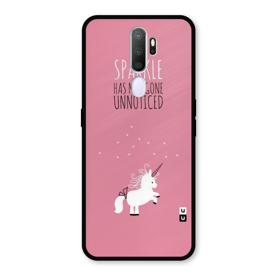 Sparkle Not Unnoticed Metal Back Case for Oppo A9 (2020)