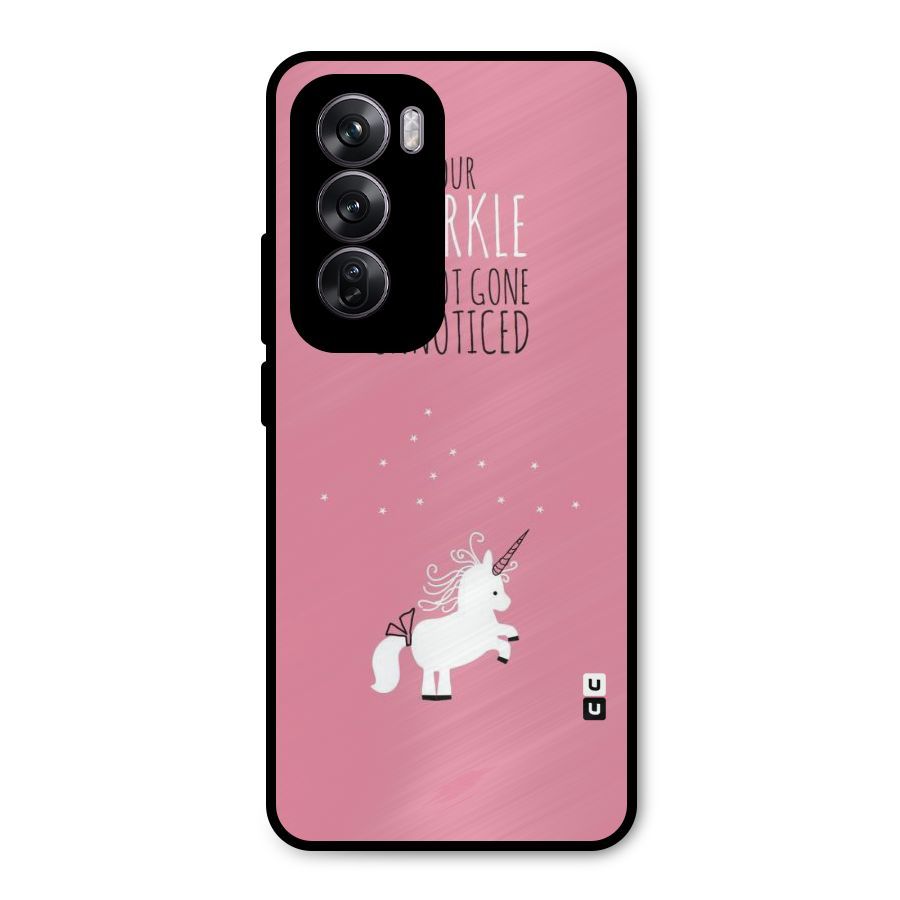 Sparkle Not Unnoticed Metal Back Case for Oppo Reno12 Pro