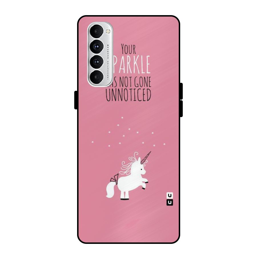 Sparkle Not Unnoticed Metal Back Case for Oppo Reno4 Pro