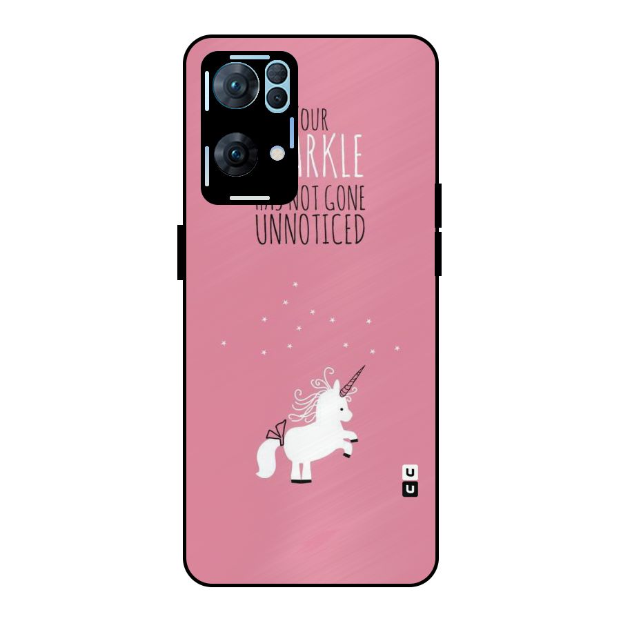 Sparkle Not Unnoticed Metal Back Case for Oppo Reno7 Pro 5G