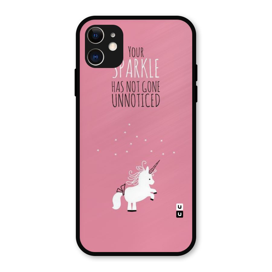 Sparkle Not Unnoticed Metal Back Case for iPhone 11