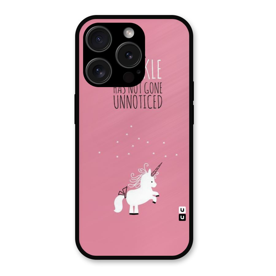 Sparkle Not Unnoticed Metal Back Case for iPhone 15 Pro