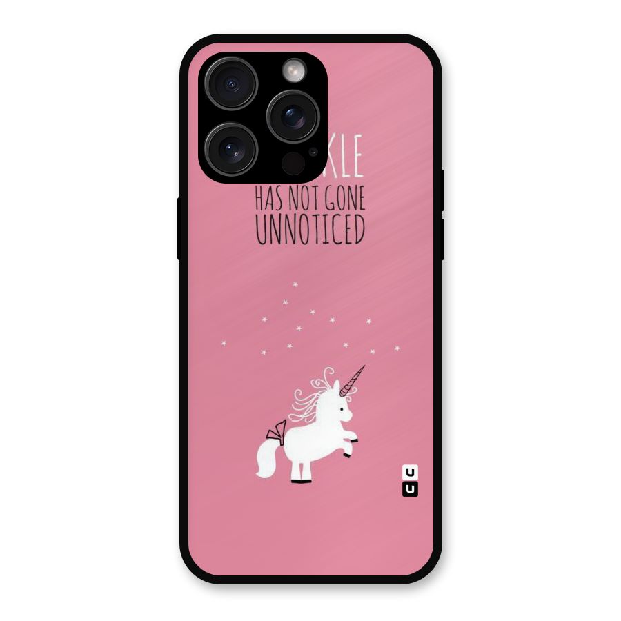 Sparkle Not Unnoticed Metal Back Case for iPhone 15 Pro Max