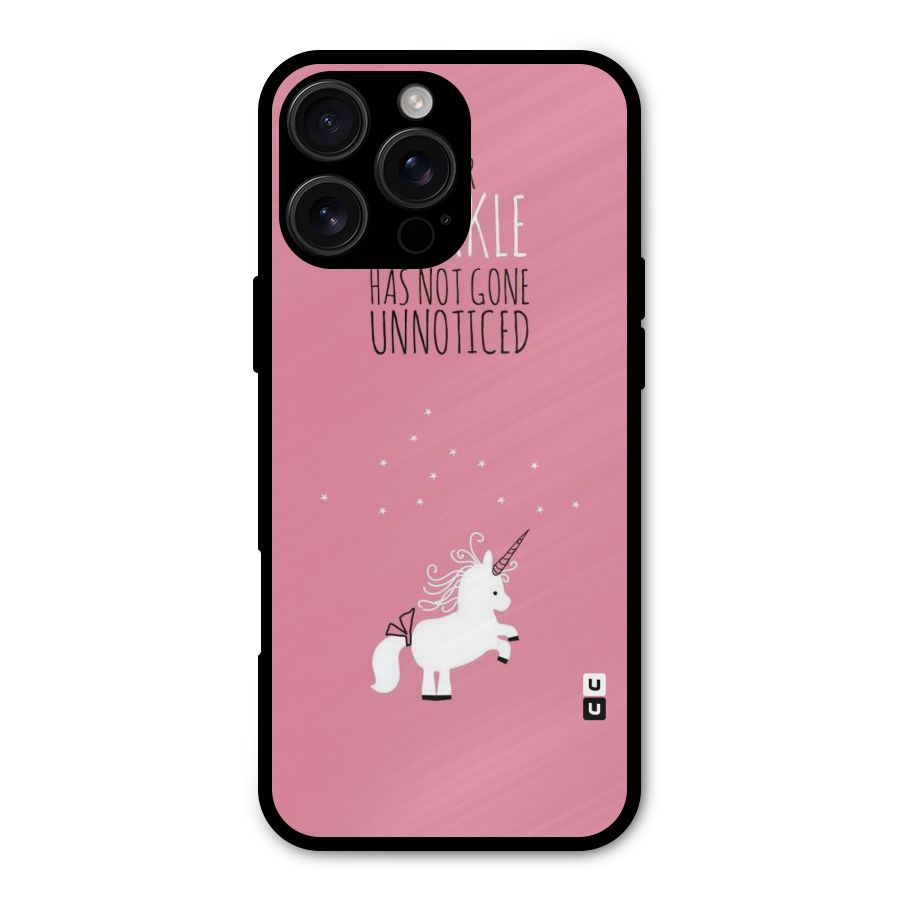 Sparkle Not Unnoticed Metal Back Case for iPhone 16 Pro Max