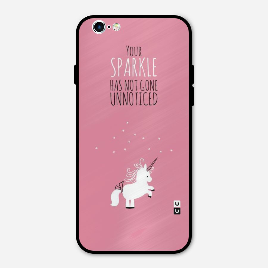 Sparkle Not Unnoticed Metal Back Case for iPhone 6 6s