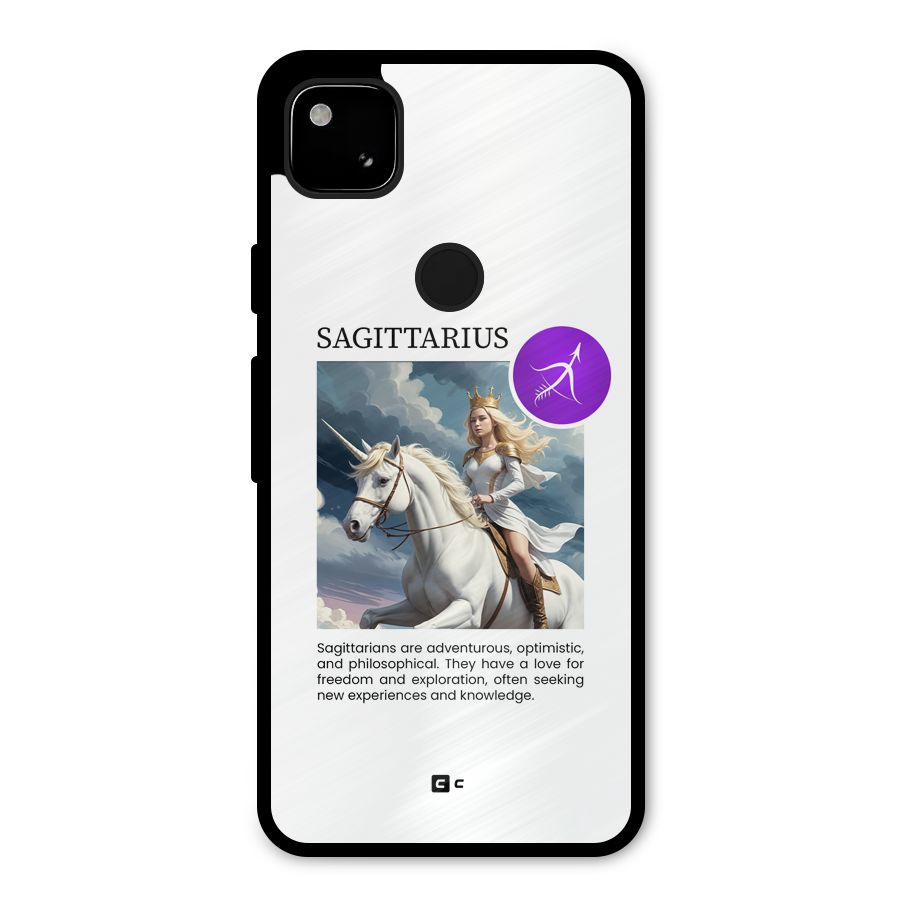 Sparkling Sagittarius Metal Back Case for Google Pixel 4a