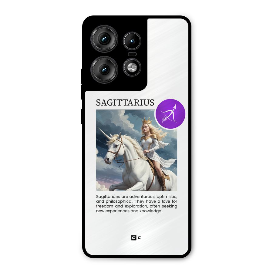 Sparkling Sagittarius Metal Back Case for Motorola Edge 50 Pro