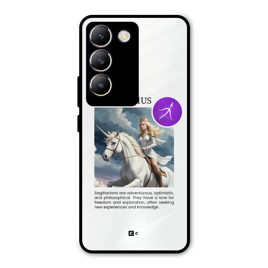 Sparkling Sagittarius Metal Back Case for Vivo T3 5G