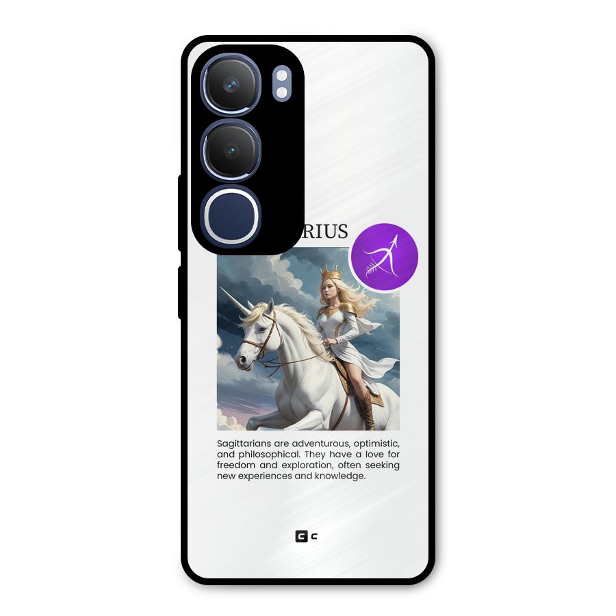 Sparkling Sagittarius Metal Back Case for Vivo Y29