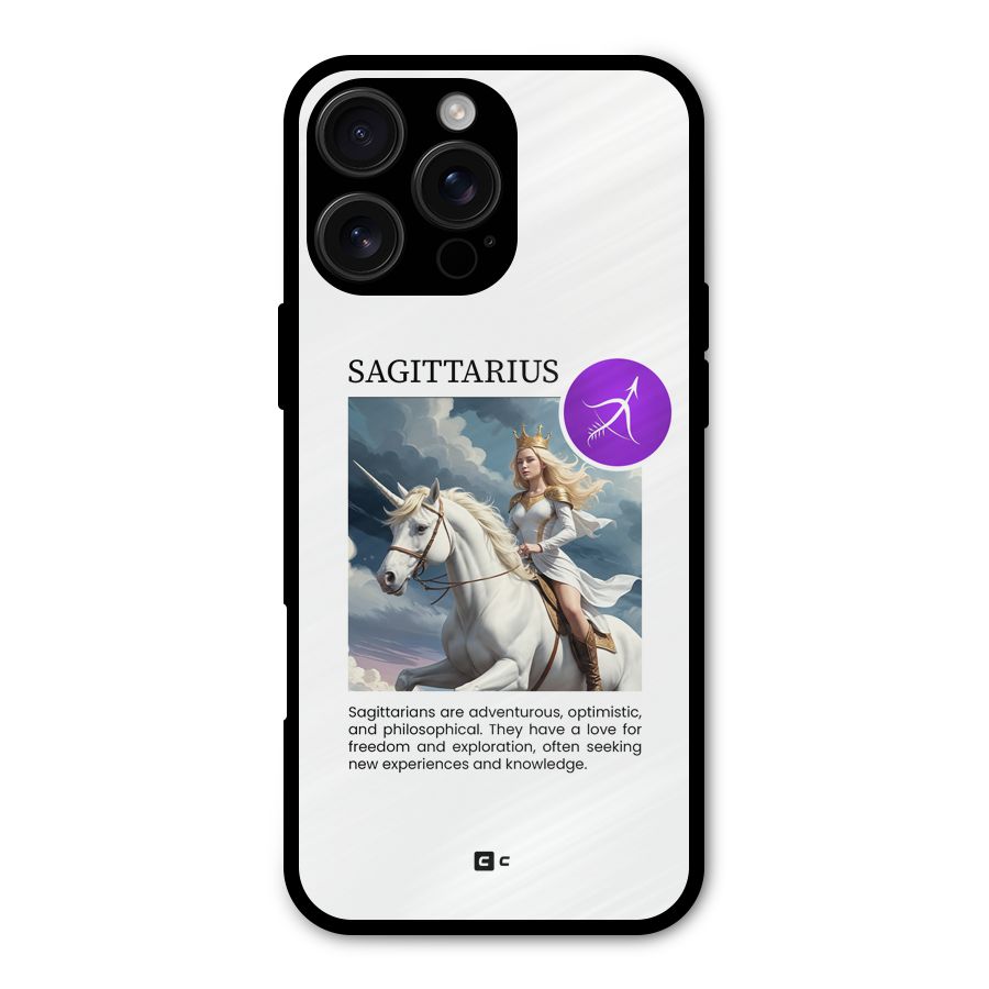 Sparkling Sagittarius Metal Back Case for iPhone 16 Pro Max