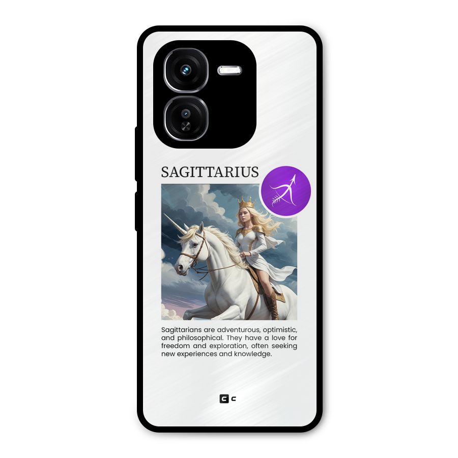 Sparkling Sagittarius Metal Back Case for iQOO Z9x