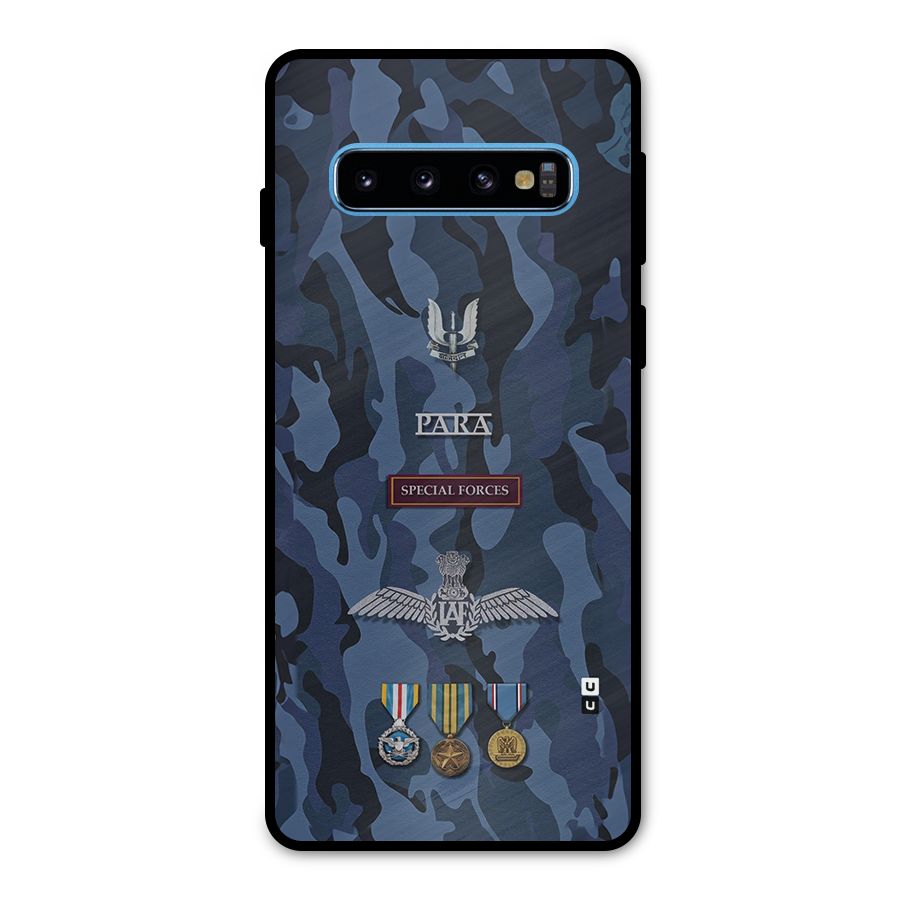 Special Forces Badge Metal Back Case for Galaxy S10