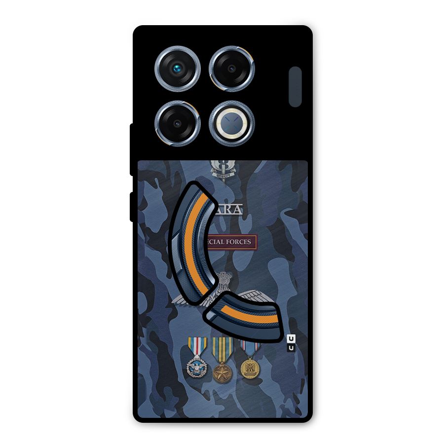 Special Forces Badge Metal Back Case for Infinix GT 20 Pro
