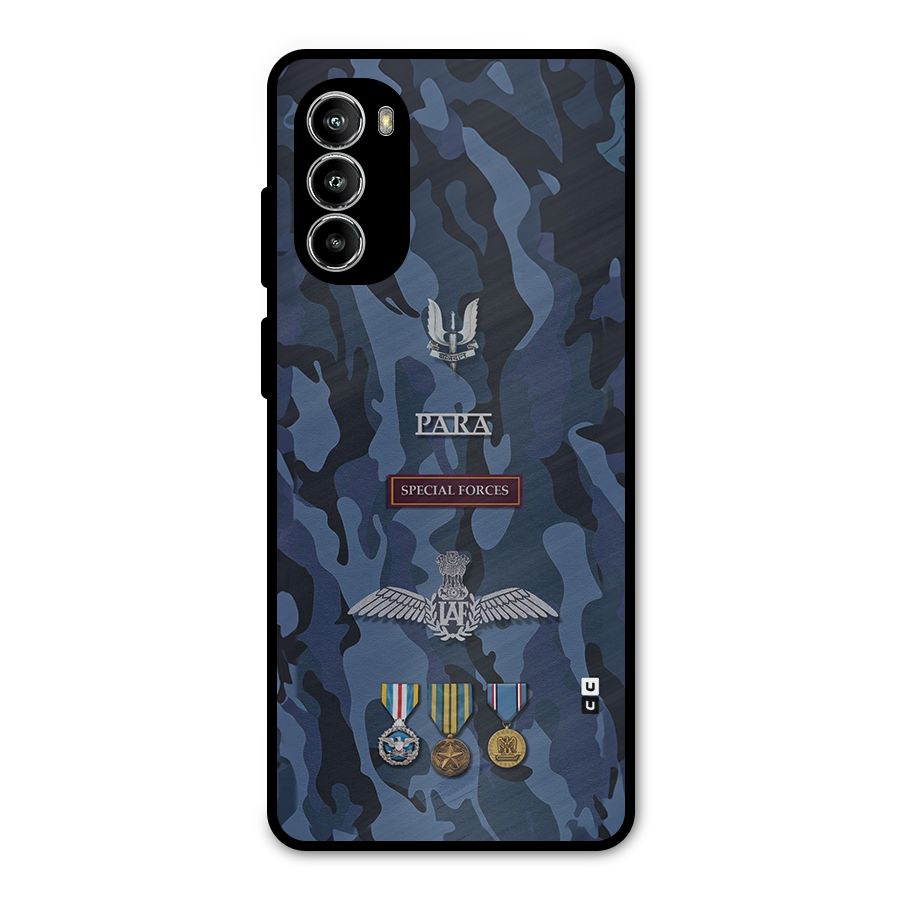 Special Forces Badge Metal Back Case for Moto G52