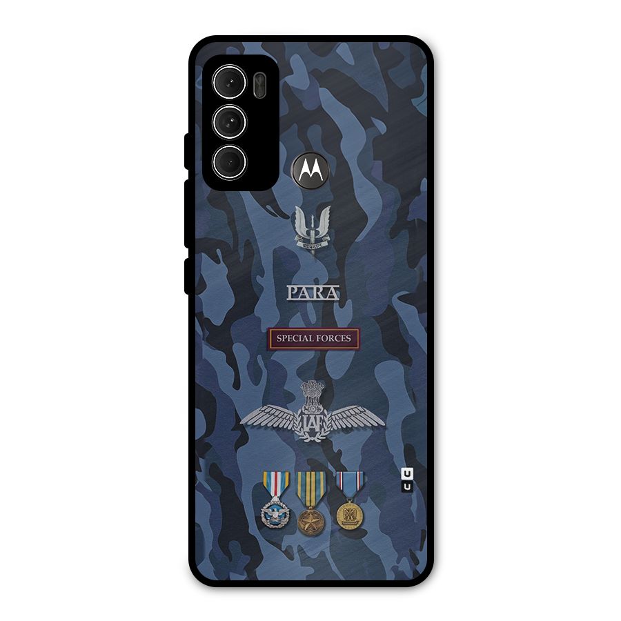 Special Forces Badge Metal Back Case for Moto G60