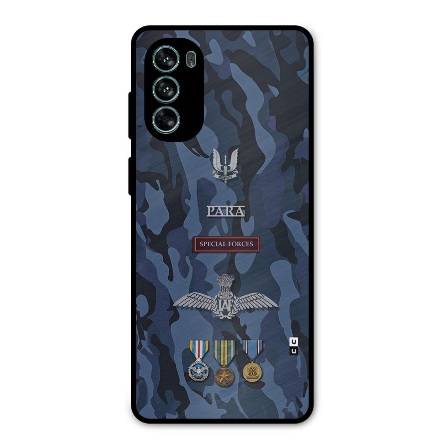 Special Forces Badge Metal Back Case for Moto G62