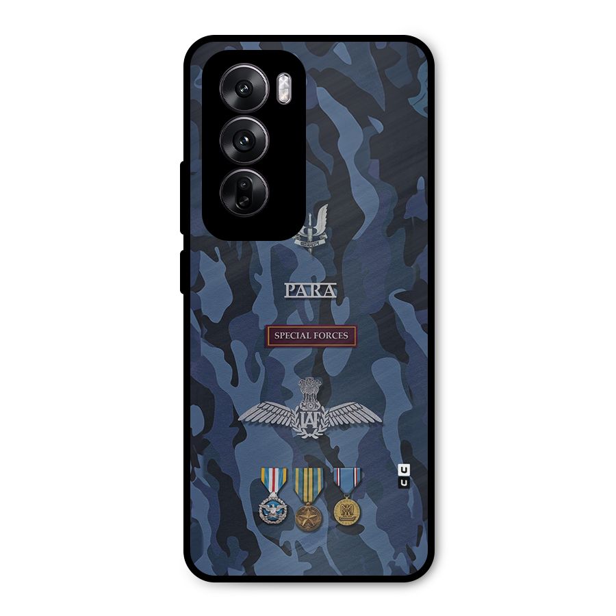 Special Forces Badge Metal Back Case for Oppo Reno12