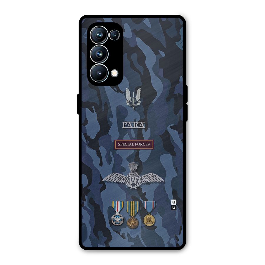 Special Forces Badge Metal Back Case for Oppo Reno5 Pro 5G