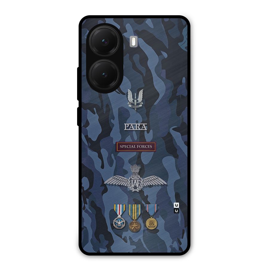 Special Forces Badge Metal Back Case for Poco X7 Pro