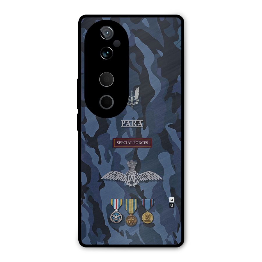 Special Forces Badge Metal Back Case for Vivo T3 Ultra