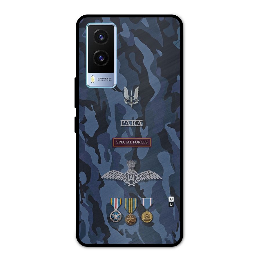 Special Forces Badge Metal Back Case for Vivo V21e 5G