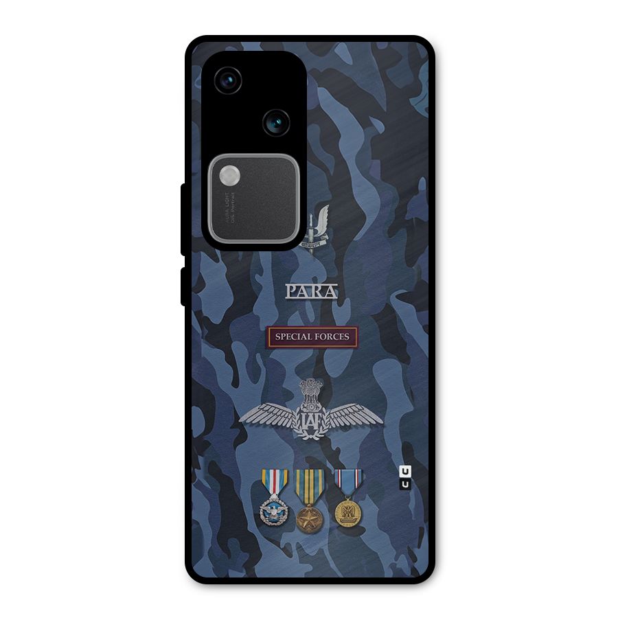 Special Forces Badge Metal Back Case for Vivo V30