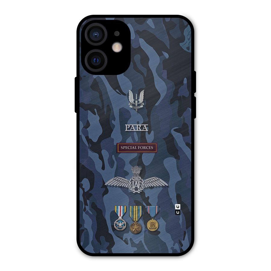 Special Forces Badge Metal Back Case for iPhone 12 Mini