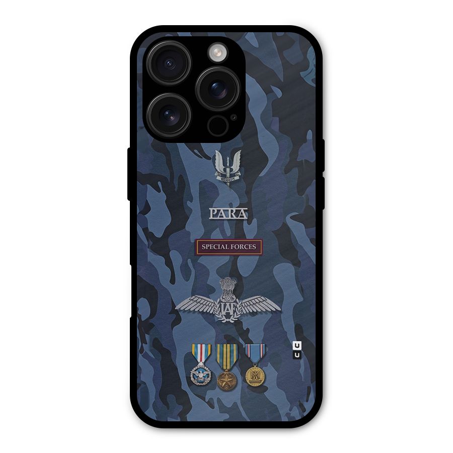 Special Forces Badge Metal Back Case for iPhone 16 Pro