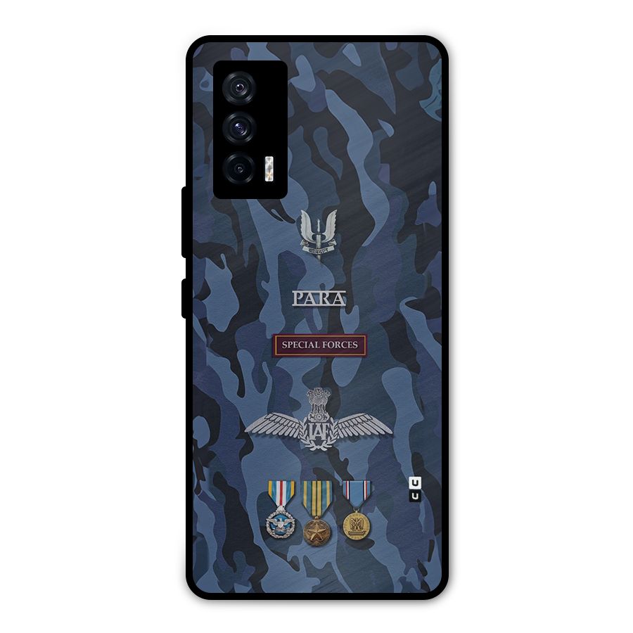 Special Forces Badge Metal Back Case for iQOO 7 5G