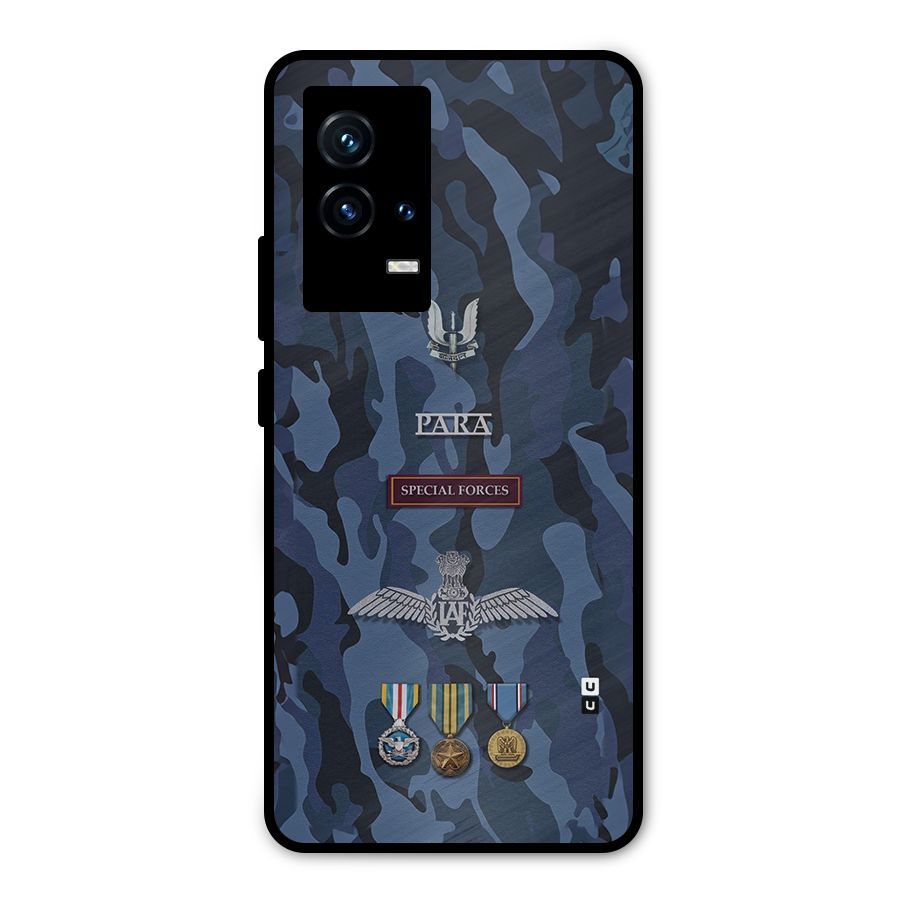 Special Forces Badge Metal Back Case for iQOO 9 5G