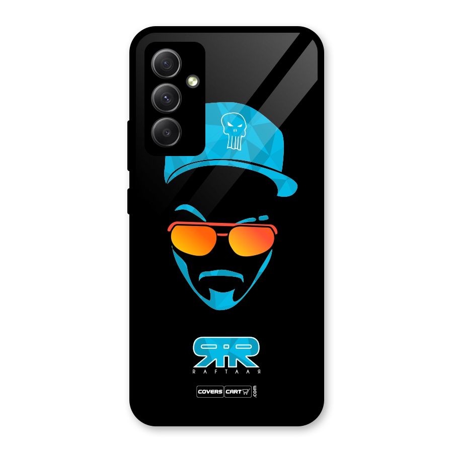 Special Raftaar Edition Blue Glass Back Case for Galaxy A34