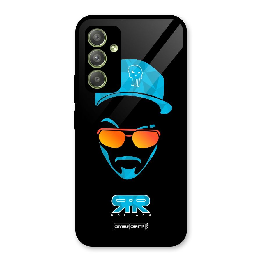 Special Raftaar Edition Blue Glass Back Case for Galaxy A54