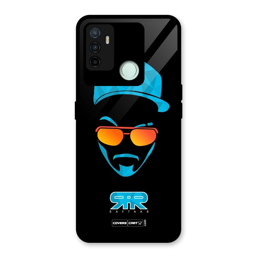 Special Raftaar Edition Blue Glass Back Case for Oppo A53