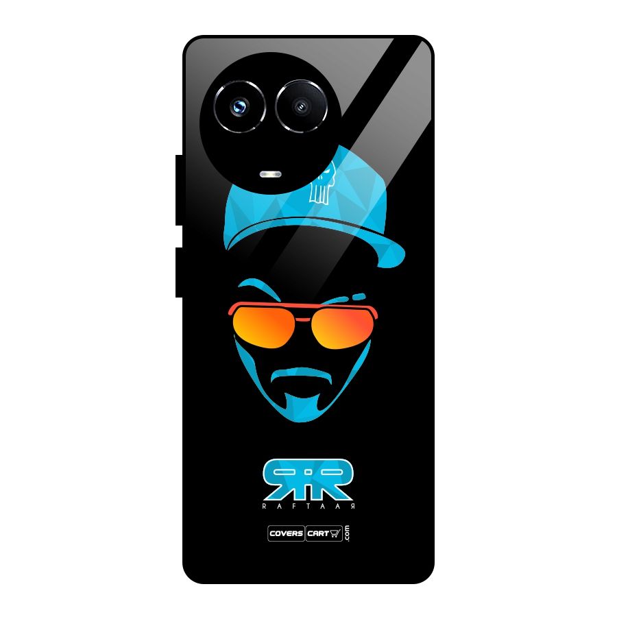 Special Raftaar Edition Blue Glass Back Case for Realme Narzo 60X