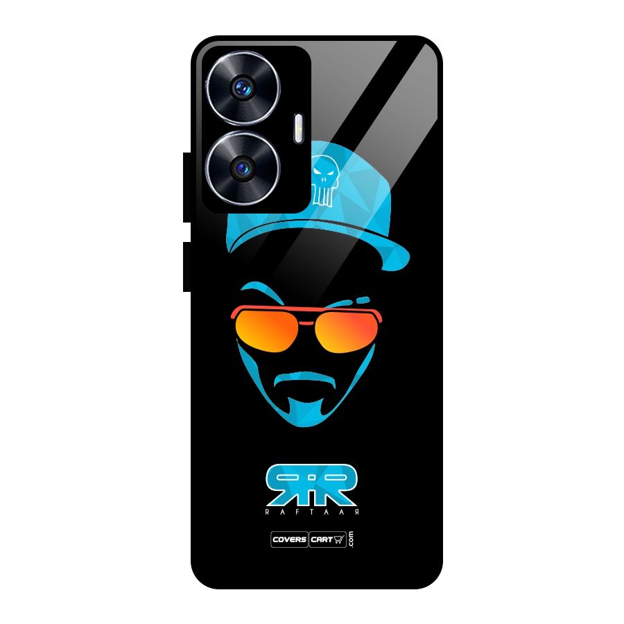 Special Raftaar Edition Blue Glass Back Case for Realme Narzo N55