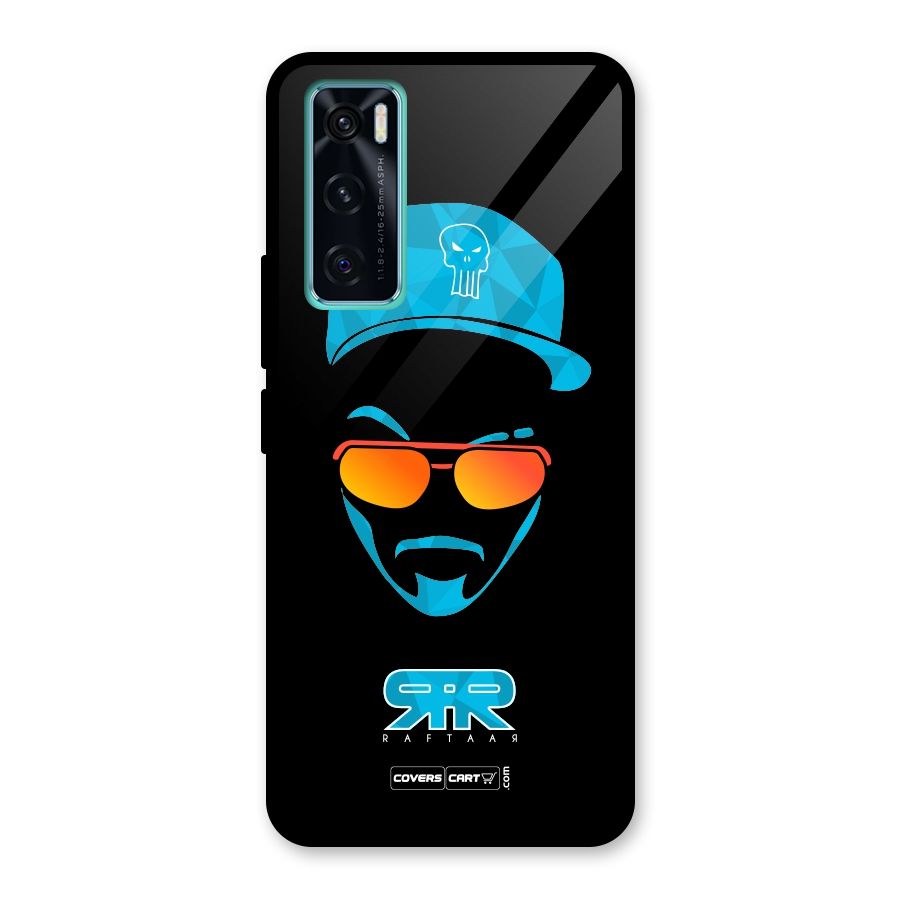 Special Raftaar Edition Blue Glass Back Case for Vivo V20 SE