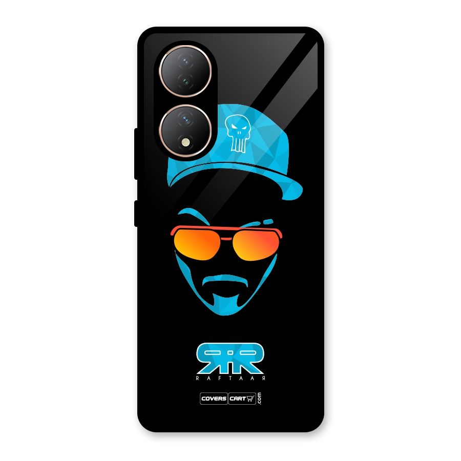 Special Raftaar Edition Blue Glass Back Case for Vivo Y100A