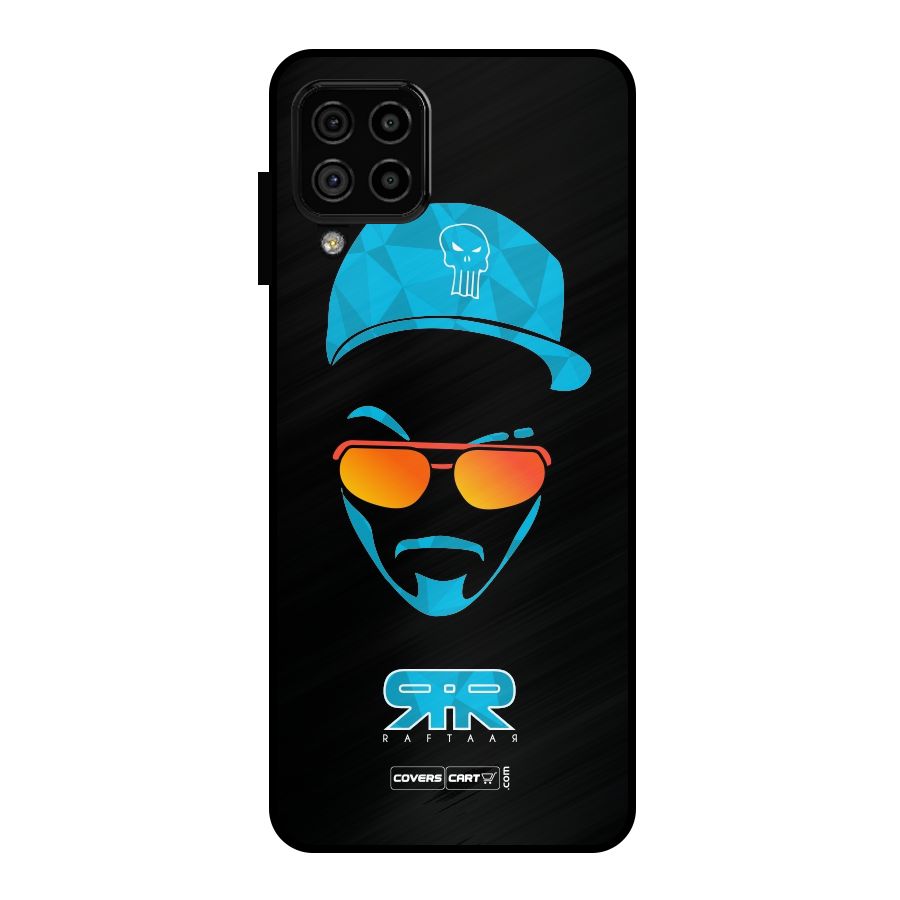 Special Raftaar Edition Blue Metal Back Case for Galaxy A22 4G