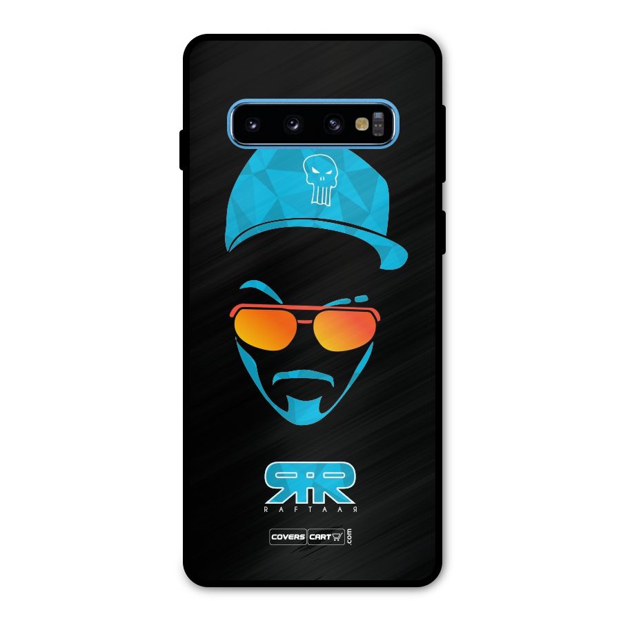 Special Raftaar Edition Blue Metal Back Case for Galaxy S10